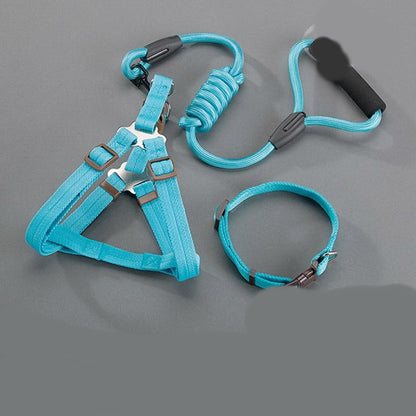 Large Wear-Resistant Denim Dog Chest Harness
