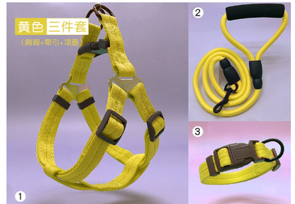 Large Wear-Resistant Denim Dog Chest Harness