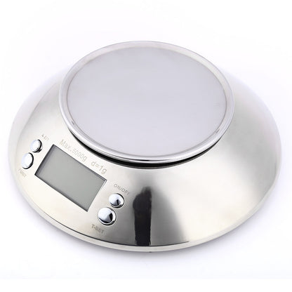 5kg Stainless Steel Kitchen Scale with Bowl