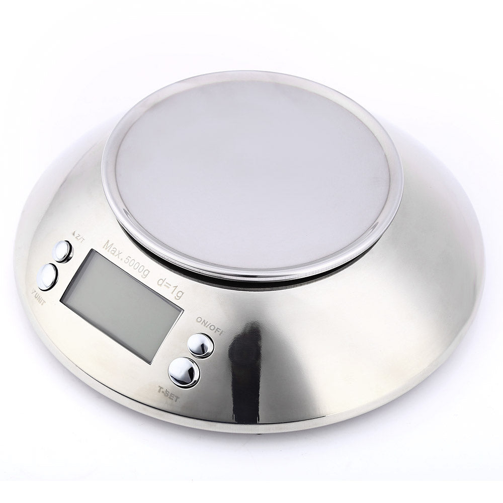 5kg Stainless Steel Kitchen Scale with Bowl
