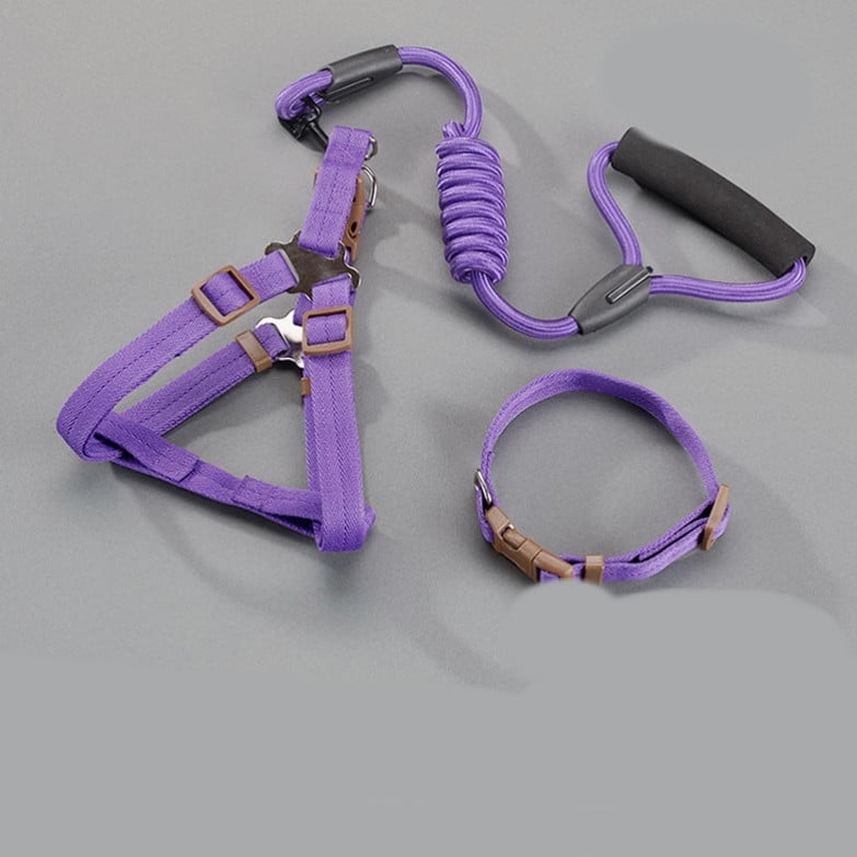 Large Wear-Resistant Denim Dog Chest Harness