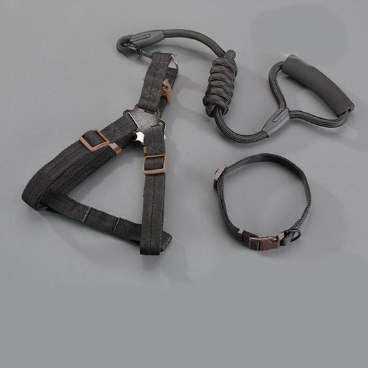 Large Wear-Resistant Denim Dog Chest Harness