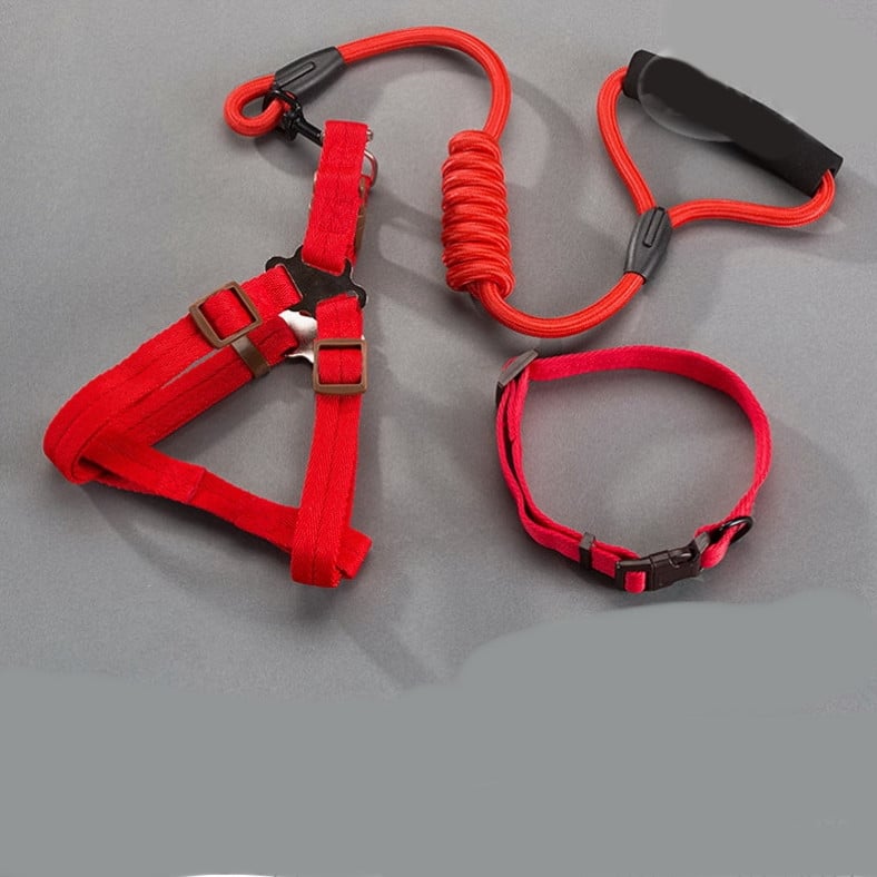 Large Wear-Resistant Denim Dog Chest Harness