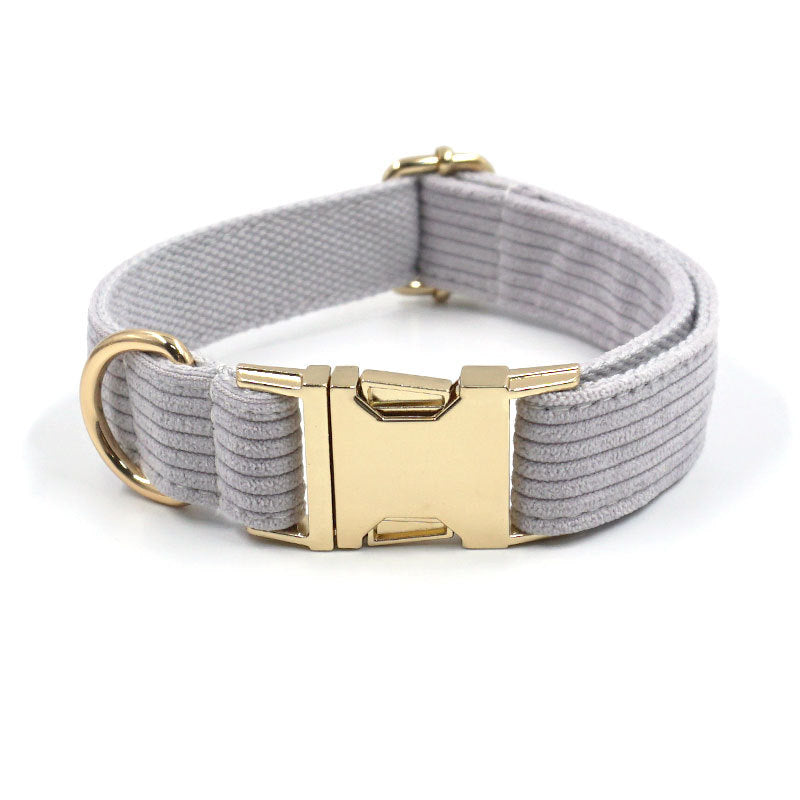 DIY Lettering Corduroy Dog Collar with Personality